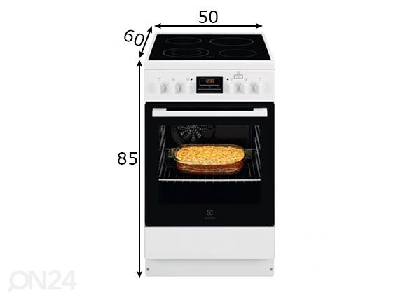 Elektripliit Electrolux LKR560200W mõõdud