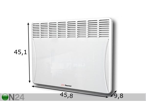 Elektriradiaator Thermor 1000 W mõõdud