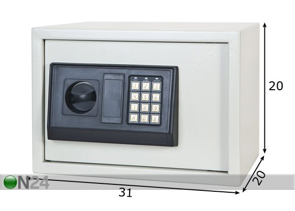 Elektrooniline seif 20E mõõdud