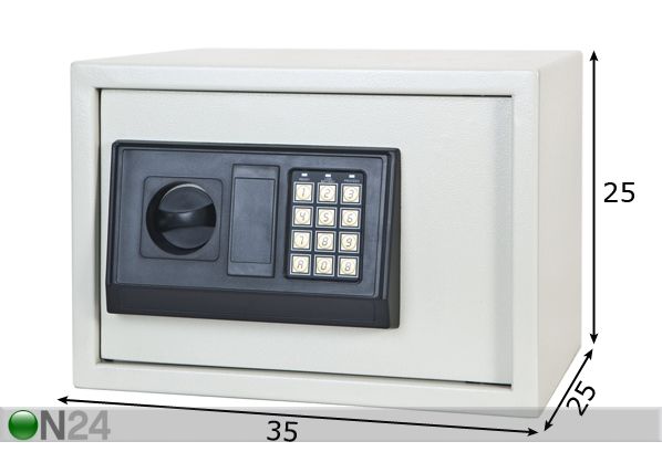 Elektrooniline seif 25E mõõdud