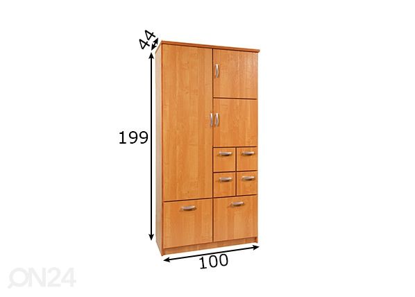 Esikukapp 100 cm mõõdud