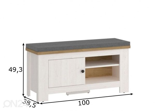 Esikukapp / pink Celecto 100 cm mõõdud