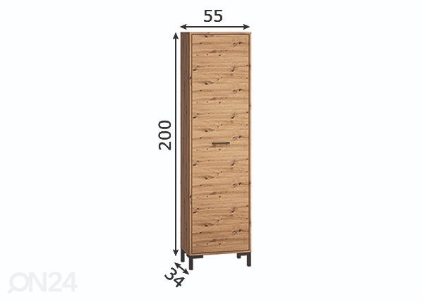 Esikukapp Porto 55 cm mõõdud