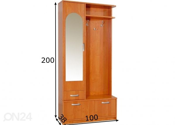 Esikukomplekt 100 cm mõõdud