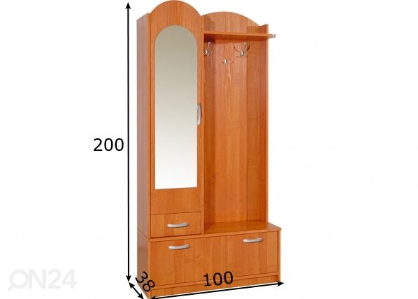 Esikukomplekt 100 cm mõõdud