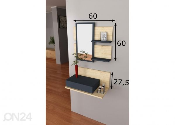 Esikukomplekt mõõdud