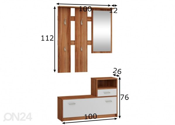 Esikumööbel 100 cm mõõdud