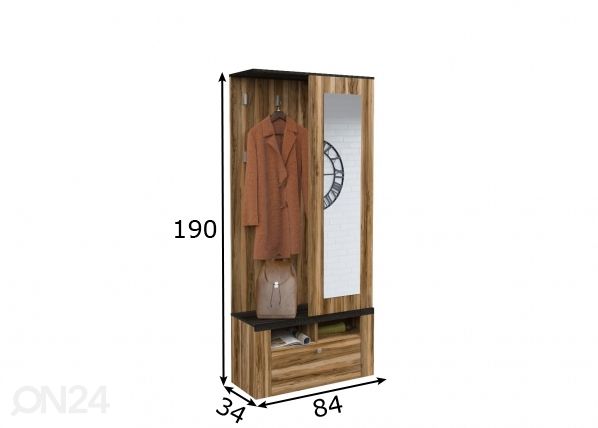 Esikunagi 84 cm mõõdud