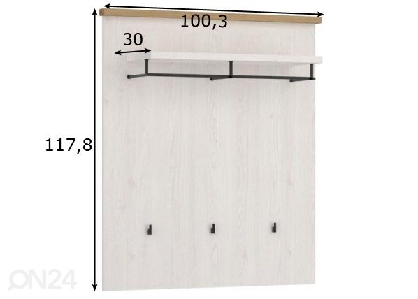 Esikunagi Celecto 100 cm mõõdud