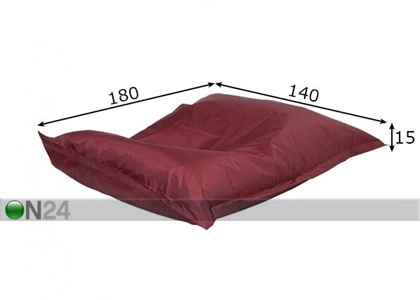 Etno kott-tool PVC 140x180cm, madarapunane mõõdud