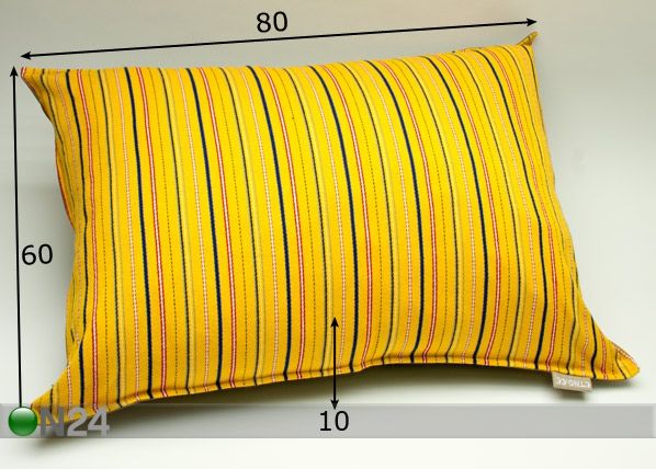 Etno Muhu mustriga põrandapadi 60x80 cm mõõdud