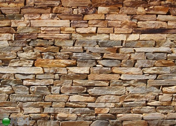 Fliis-fototapeet Brown stone wall 360x270 cm
