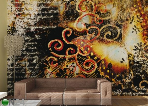Fliis-fototapeet Butterflies of the Orient 360x270 cm