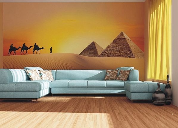 Fliis-fototapeet Caravan in the desert 360x270 cm