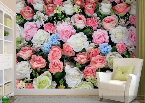 Fliis-fototapeet Colorful flowers 360x270 cm