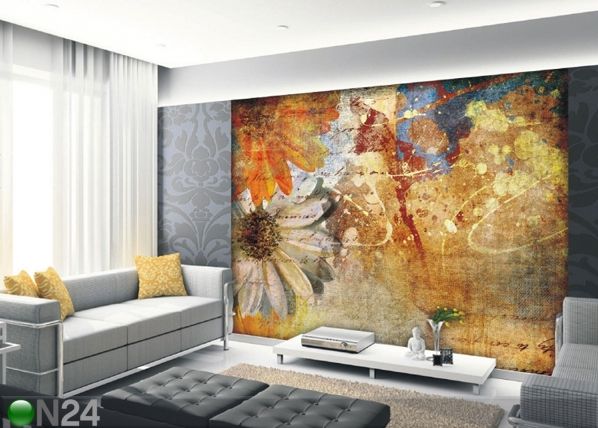 Fliis-fototapeet Flowers 360x270 cm