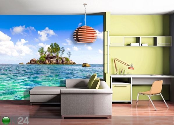Fliis-fototapeet Island in the sea 360x270 cm