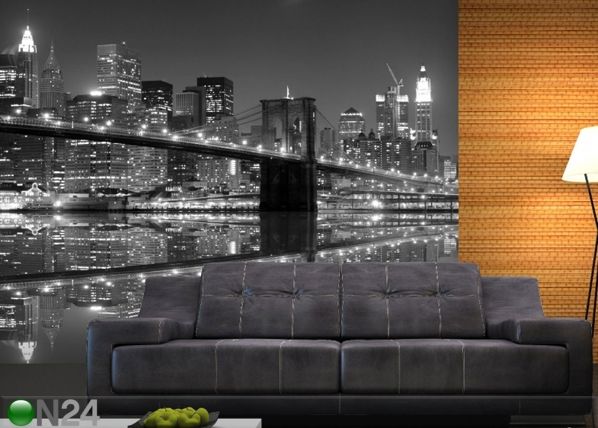 Fliis-fototapeet New York in black and white 360x270 cm