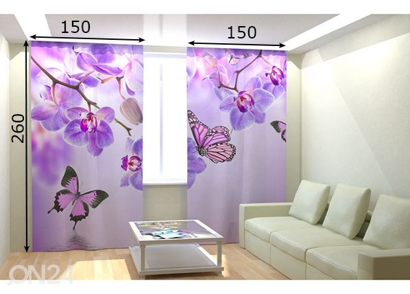 Fotokardinad Liblikad 300x260 cm mõõdud