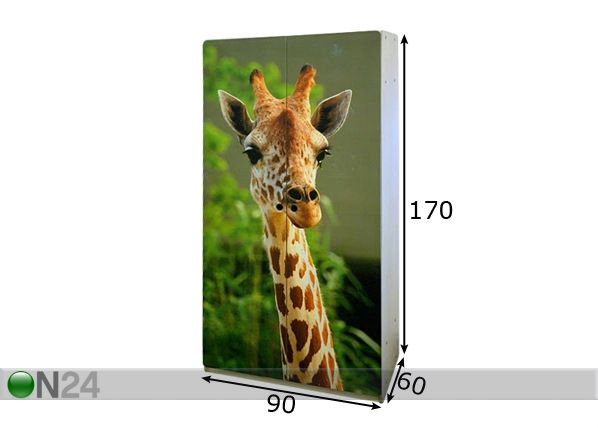 Fotoprindiga riidekapp mõõdud