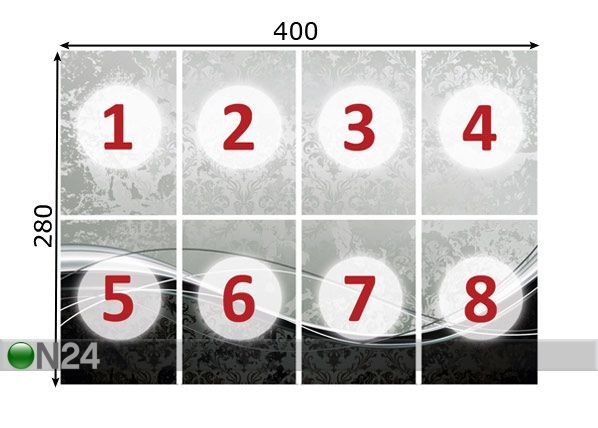Fototapeet Baroque ornaments 400x280cm mõõdud