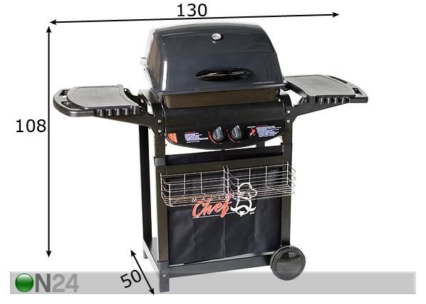 Gaasigrill Futur Opal mõõdud