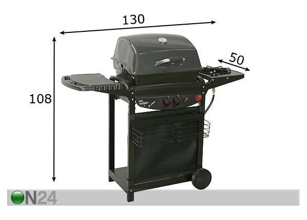 Gaasigrill Futur Opal Deluxe mõõdud