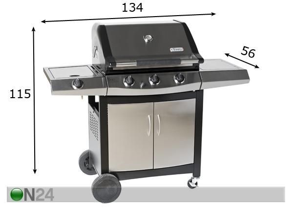 Gaasigrill Futur Trio 3 mõõdud