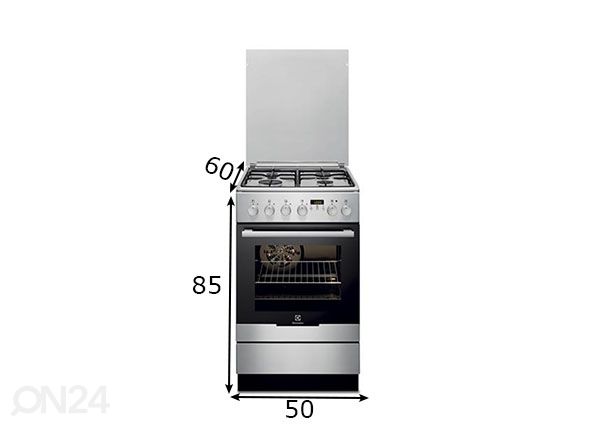 Gaasipliit gaasiahjuga Electrolux