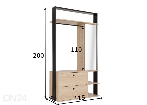 Garderoob Duplex mõõdud