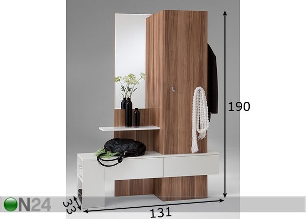 Garderoob Torino mõõdud
