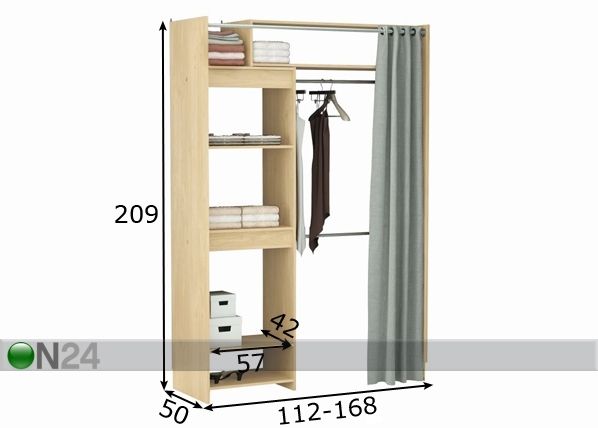 Garderoobisüsteem mõõdud