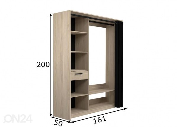 Garderoobisüsteem Cosy 161 cm mõõdud