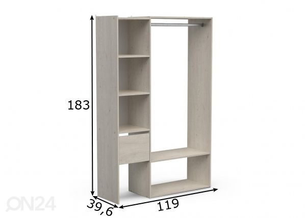 Garderoobisüsteem Flower 82,6/119 cm mõõdud