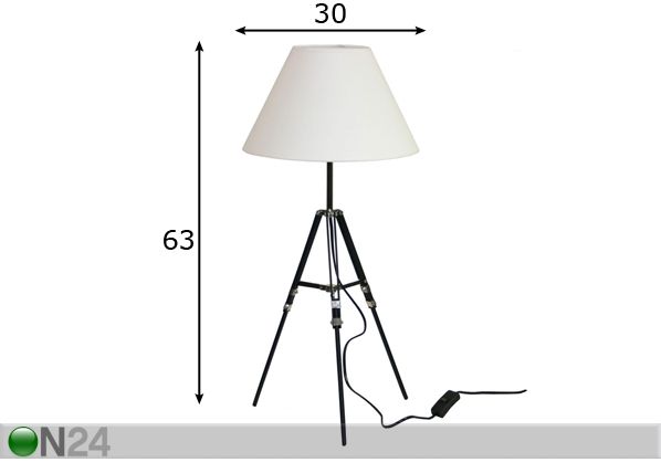 Grundig laualamp Tri-Pod mõõdud