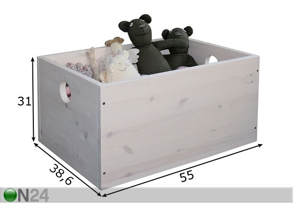 Hana mänguasjade kast mõõdud