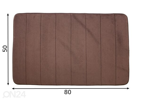 Harma vannitoavaip 50x80 cm Memory foam mõõdud