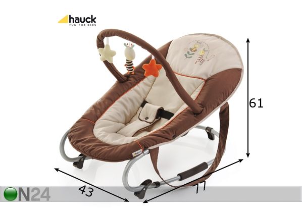 Hauck lamamistool Bungee Deluxe mõõdud