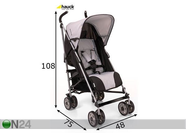 Hauck Turbo grey kergkäru mõõdud