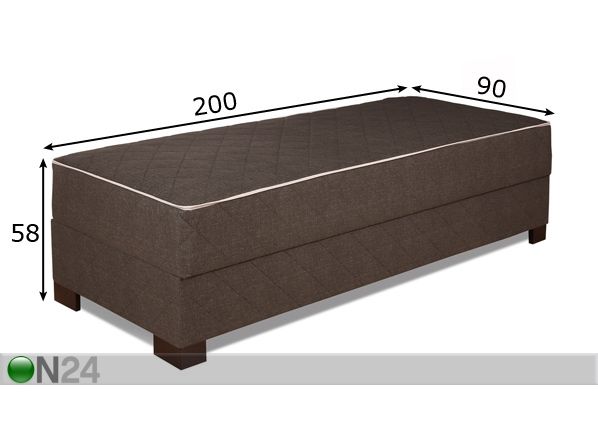Hea une ABC pesukastiga kušett Bonnie 90x200 cm mõõdud