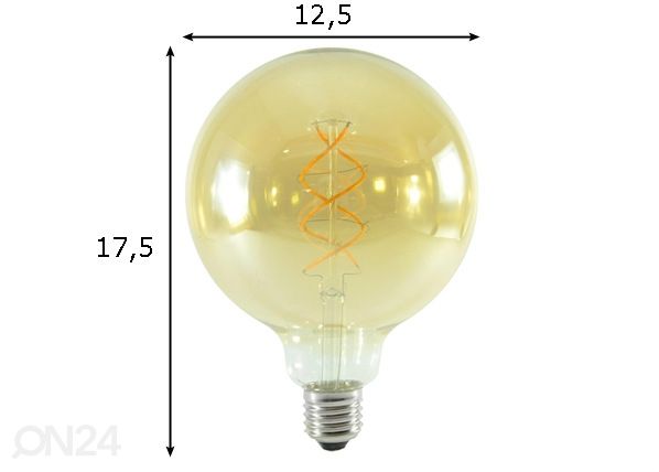 Hõõgniidiga LED pirn E27 5 W mõõdud