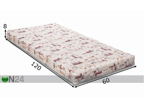 Hypnos beebimadrats 60x120x8 cm mõõdud