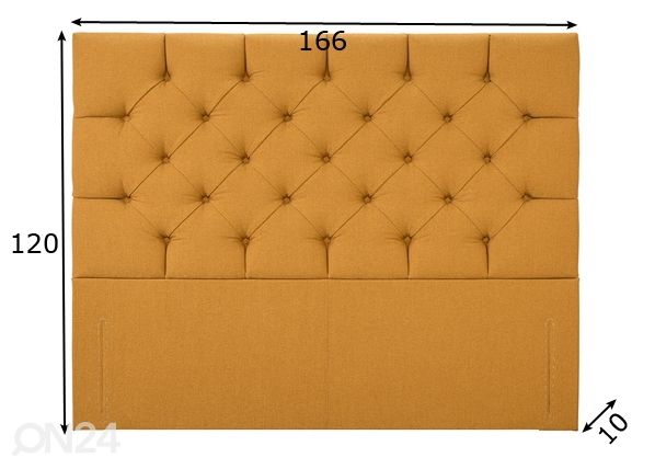 Hypnos mööblikangaga voodipeats Chesterfield 166x120x10 cm mõõdud