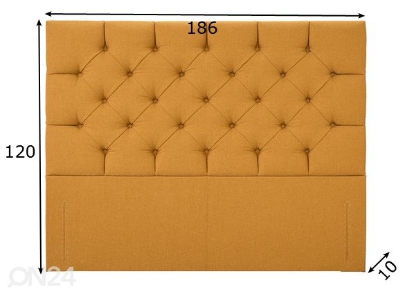 Hypnos mööblikangaga voodipeats Chesterfield 186x120x10 cm mõõdud