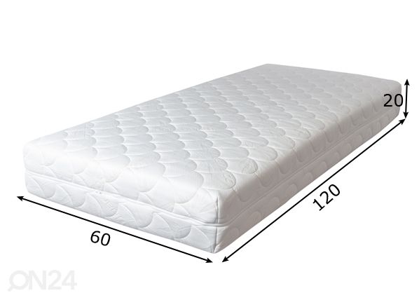 Hypnos vedrumadrats Hestia (pocket, HR, puuvill, ringlukk) 60x120x20 cm mõõdud