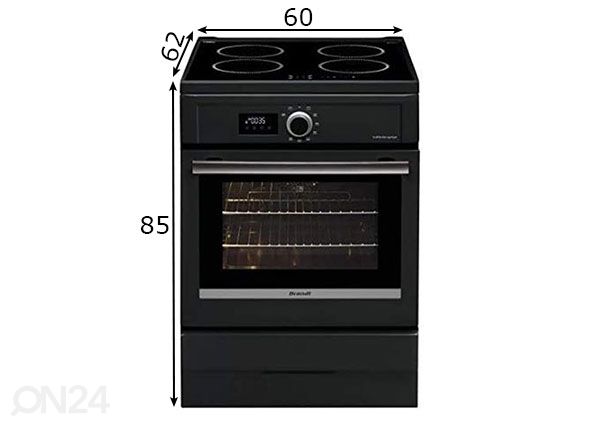 Induktsioonpliit Brandt BCI6656A must mõõdud
