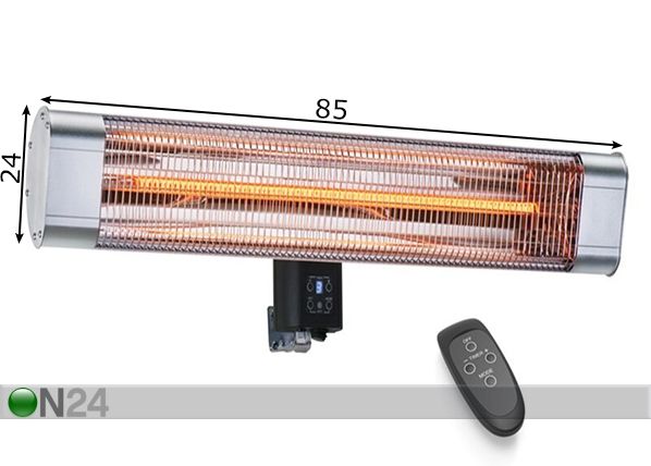 Infrapuna soojuskiirgur Veltron Premium Wall 2,4 kW mõõdud