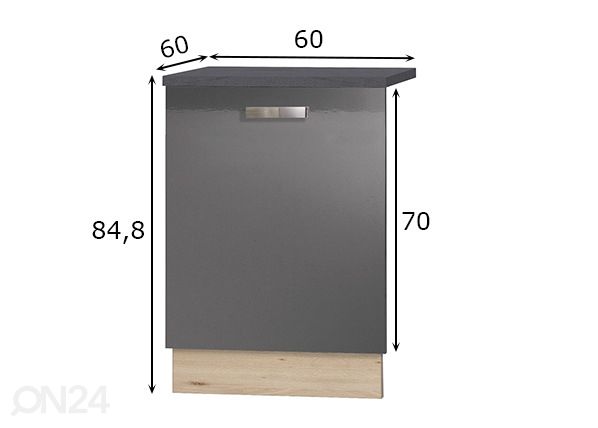 Integreerimiskomplekt Udine nõudepesumasinale 60 cm mõõdud