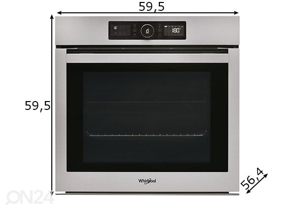 Integreeritav ahi Whirlpool AKZ96230IX mõõdud