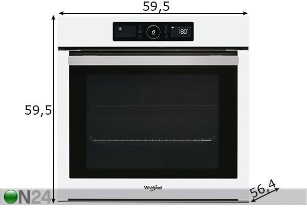 Integreeritav ahi Whirlpool AKZ96230WH mõõdud